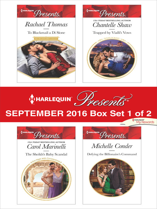 Title details for Harlequin Presents September 2016, Box Set 1 of 2 by Rachael Thomas - Wait list